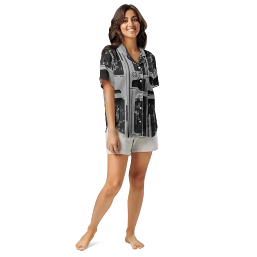 Concrete Harmony on a Women's Short Sleeve Pajama Top