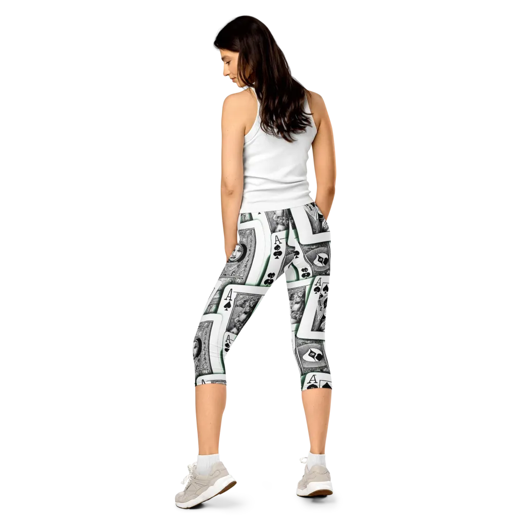 Intense, By Bunny Yeager on Capri Leggings — Back