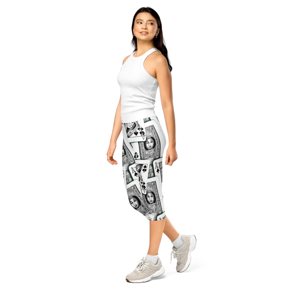Intense, By Bunny Yeager on Capri Leggings — Left Front