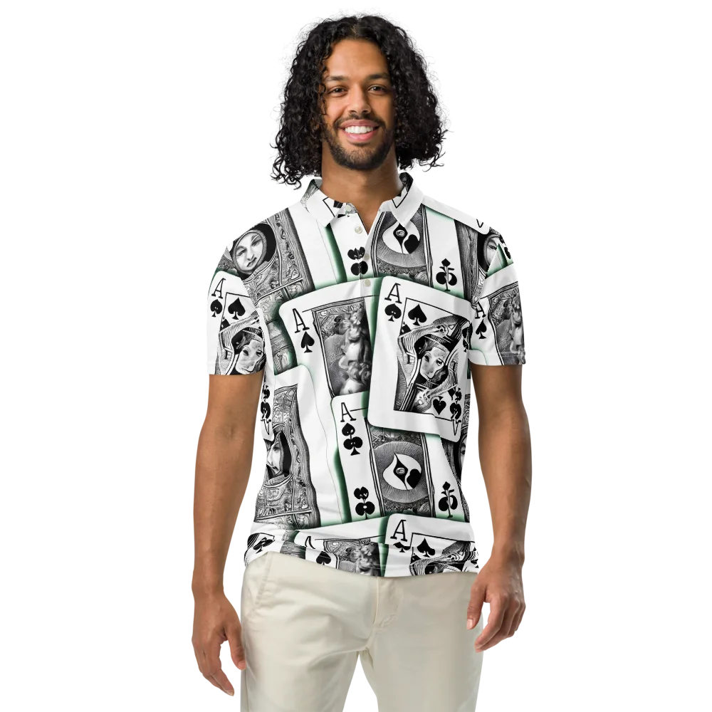 Intense, By Bunny Yeager on Men's Slim Fit Polo Shirt — Front