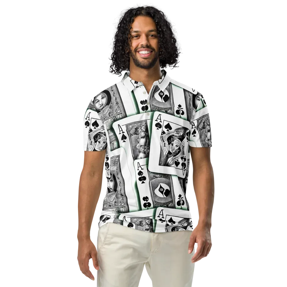 Intense, By Bunny Yeager on Men's Slim Fit Polo Shirt — Front