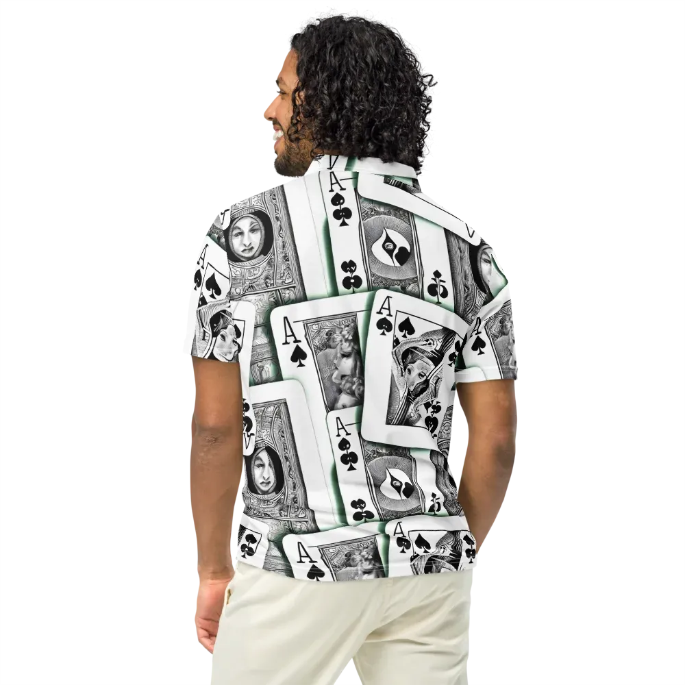 Intense, By Bunny Yeager on Men's Slim Fit Polo Shirt — Back