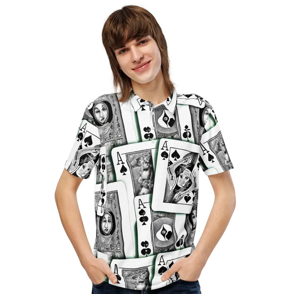 Intense, By Bunny Yeager on Men's Slim Fit Polo Shirt — Front