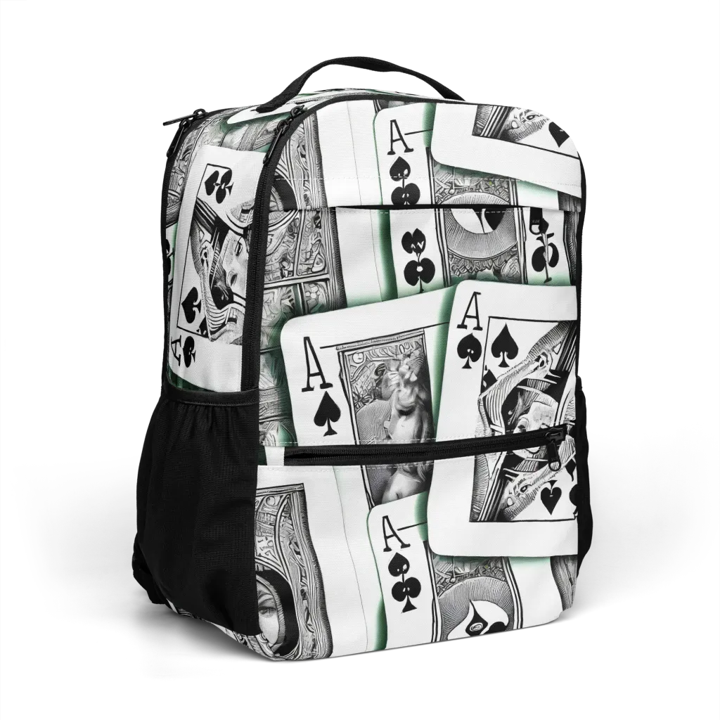 Intense, By Bunny Yeager on Utility Backpack — Right Front
