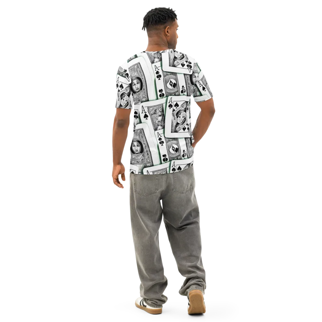 Intense, By Bunny Yeager on Men's Cotton Crew Neck T-Shirt — Back