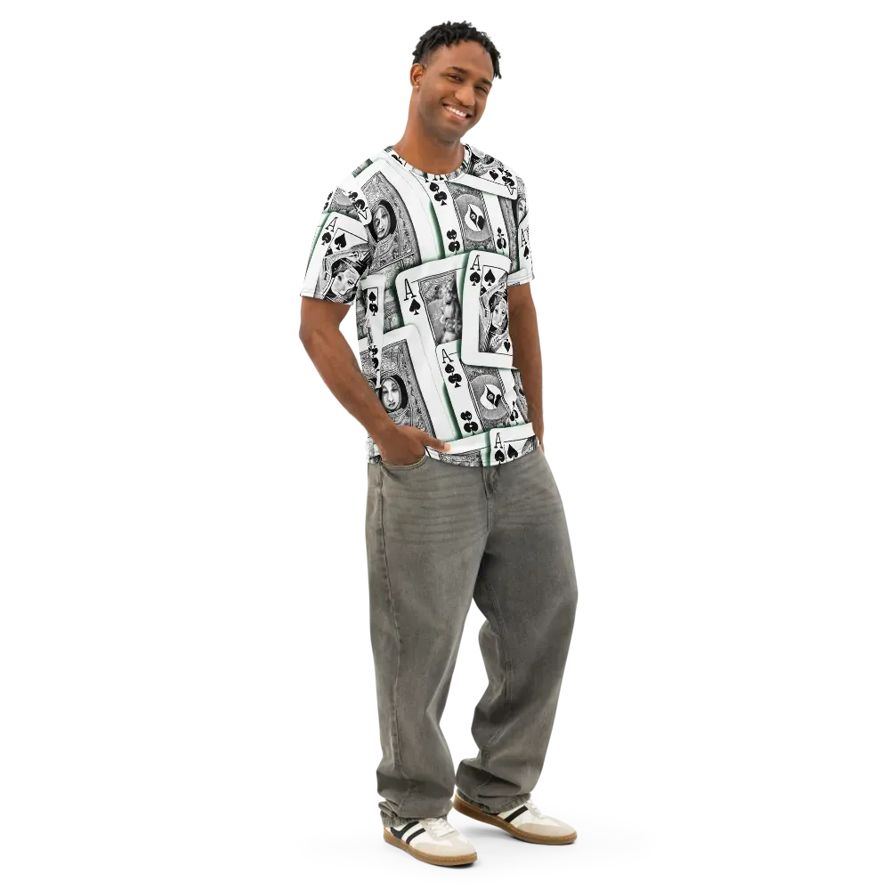 Intense, By Bunny Yeager on Men's Cotton Crew Neck T-Shirt — Right Front