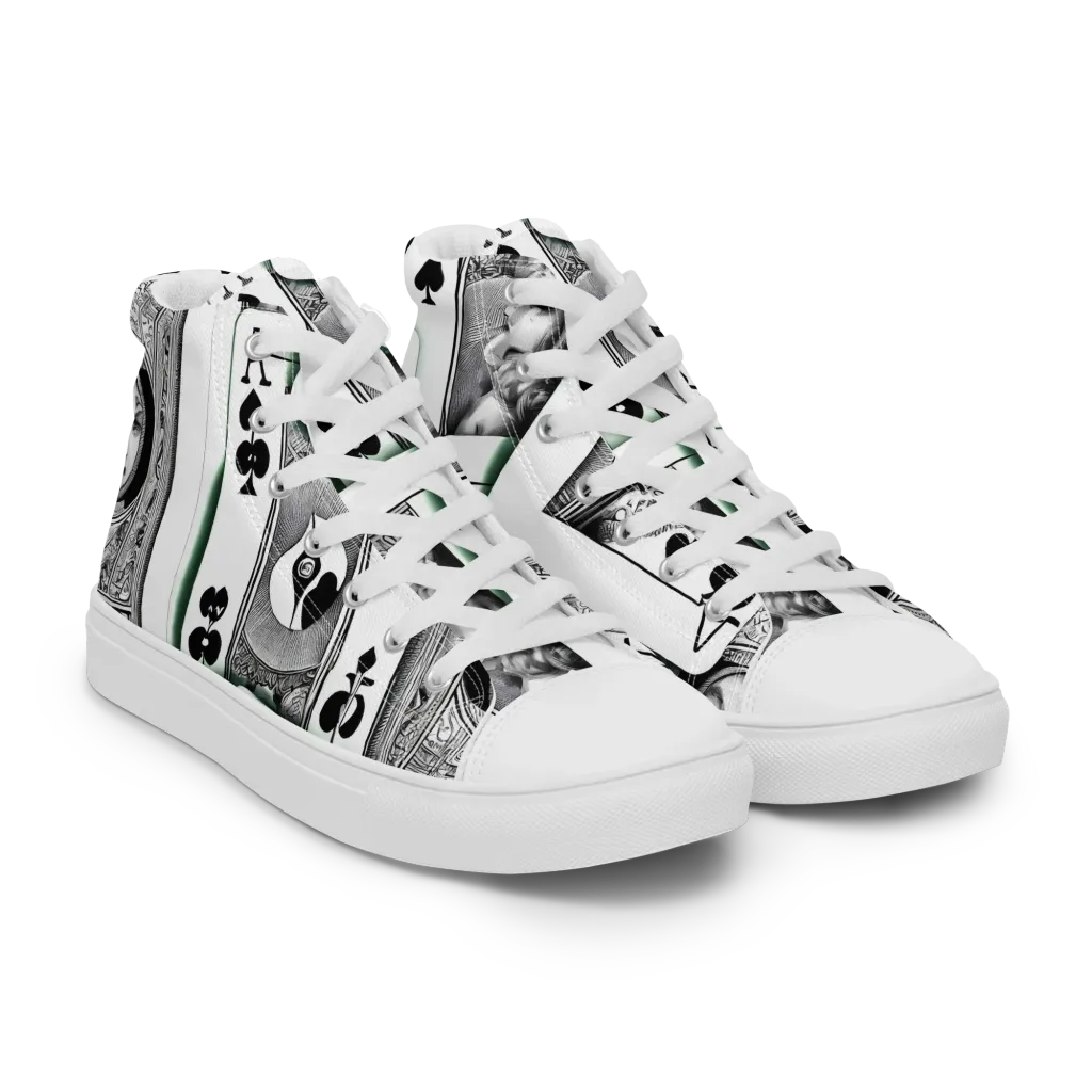 Intense, By Bunny Yeager on Men's High Top Canvas Shoes — Right Front