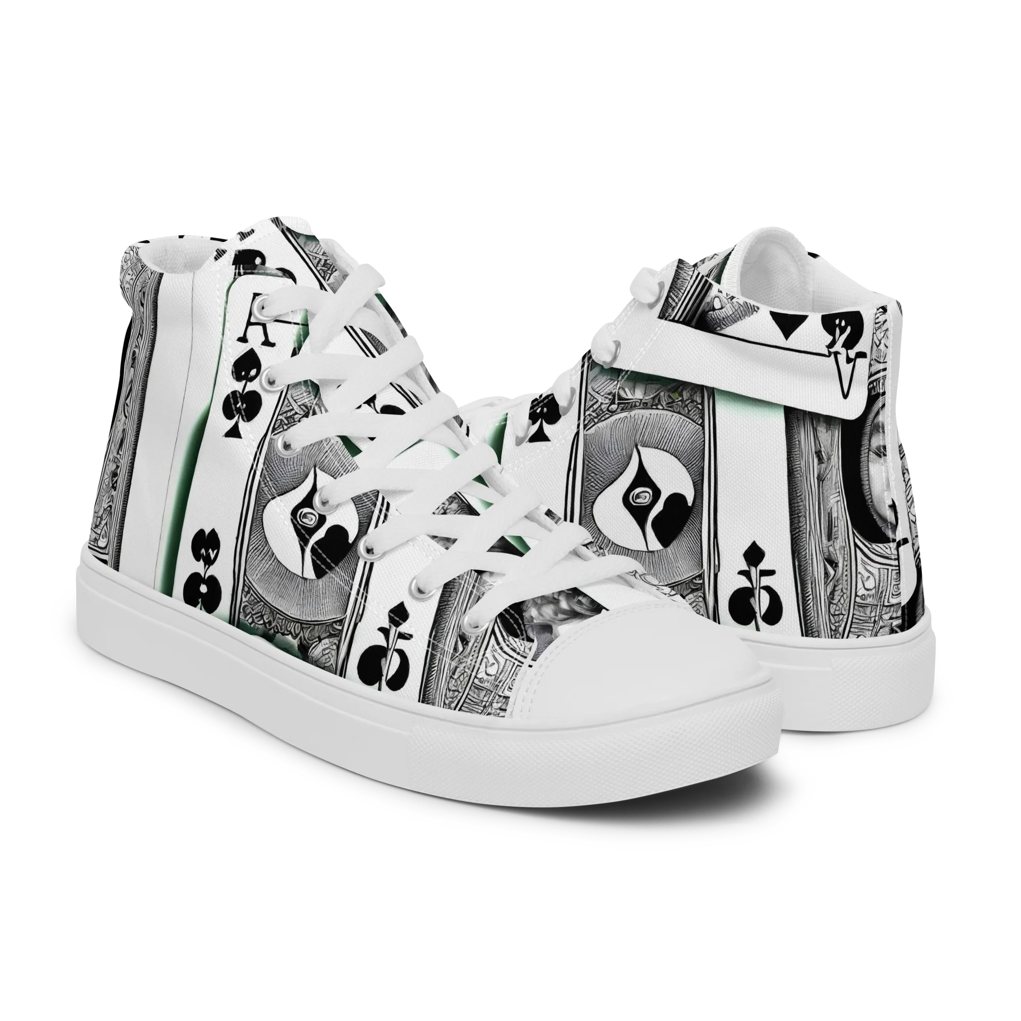 Intense, By Bunny Yeager on Men's High Top Canvas Shoes — Right