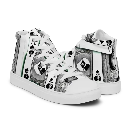 Intense, By Bunny Yeager on a Men's High Top Canvas Shoes