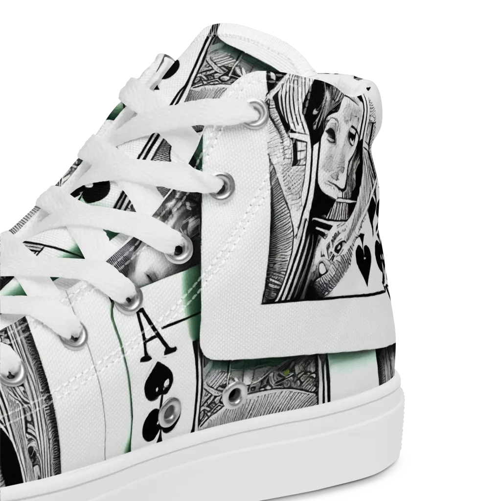 Intense, By Bunny Yeager on Men's High Top Canvas Shoes — Product details 2