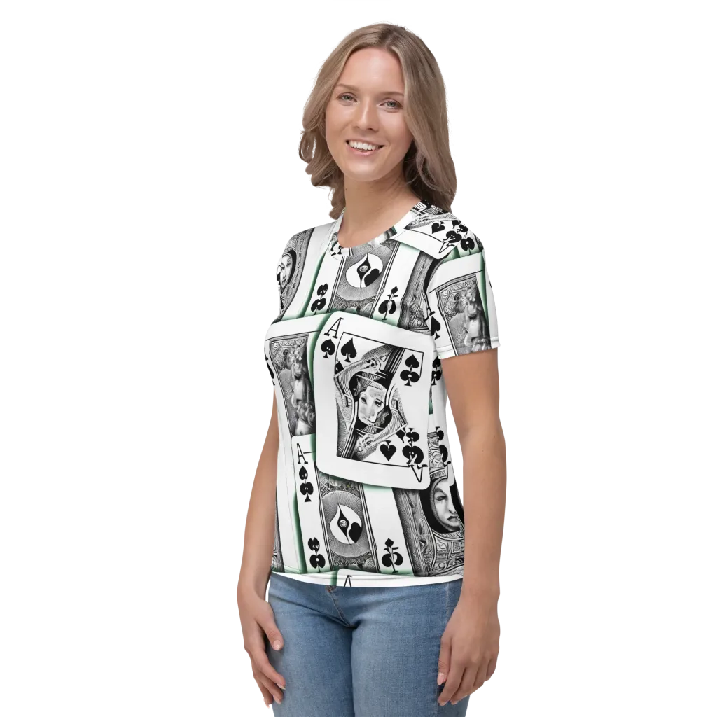 Intense, By Bunny Yeager on Women's Crew Neck T-Shirt — Left