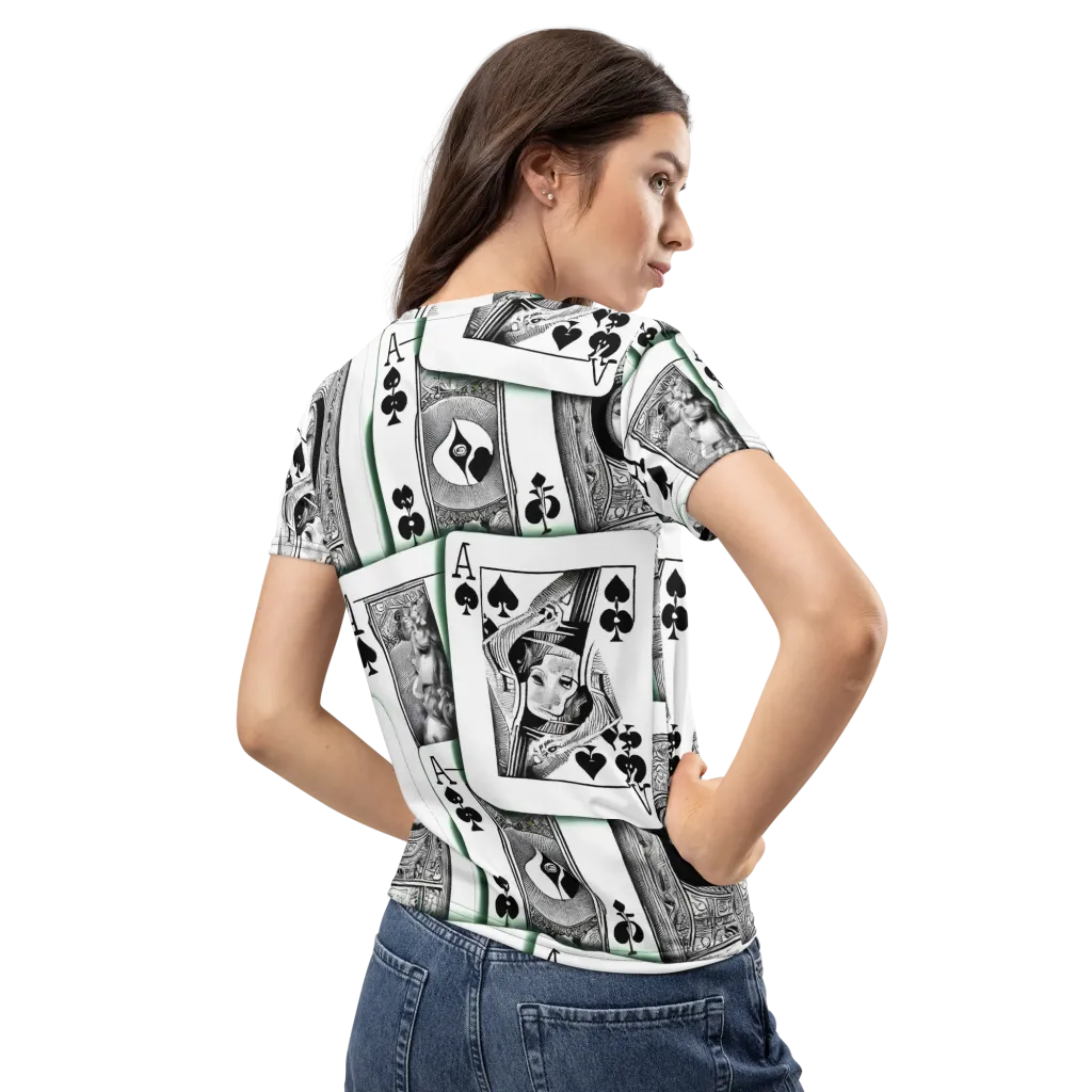 Intense, By Bunny Yeager on Women's Crew Neck T-Shirt — Back