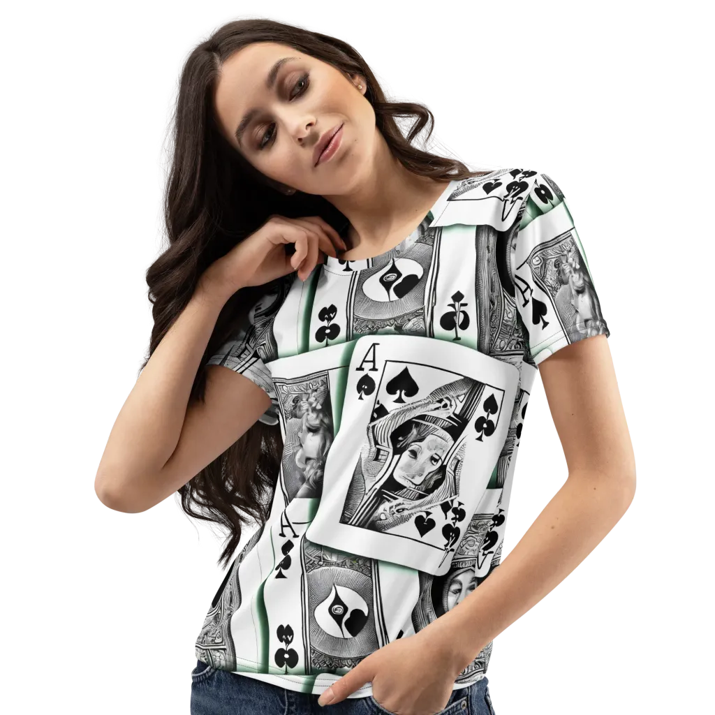 Intense, By Bunny Yeager on Women's Crew Neck T-Shirt — Left Front