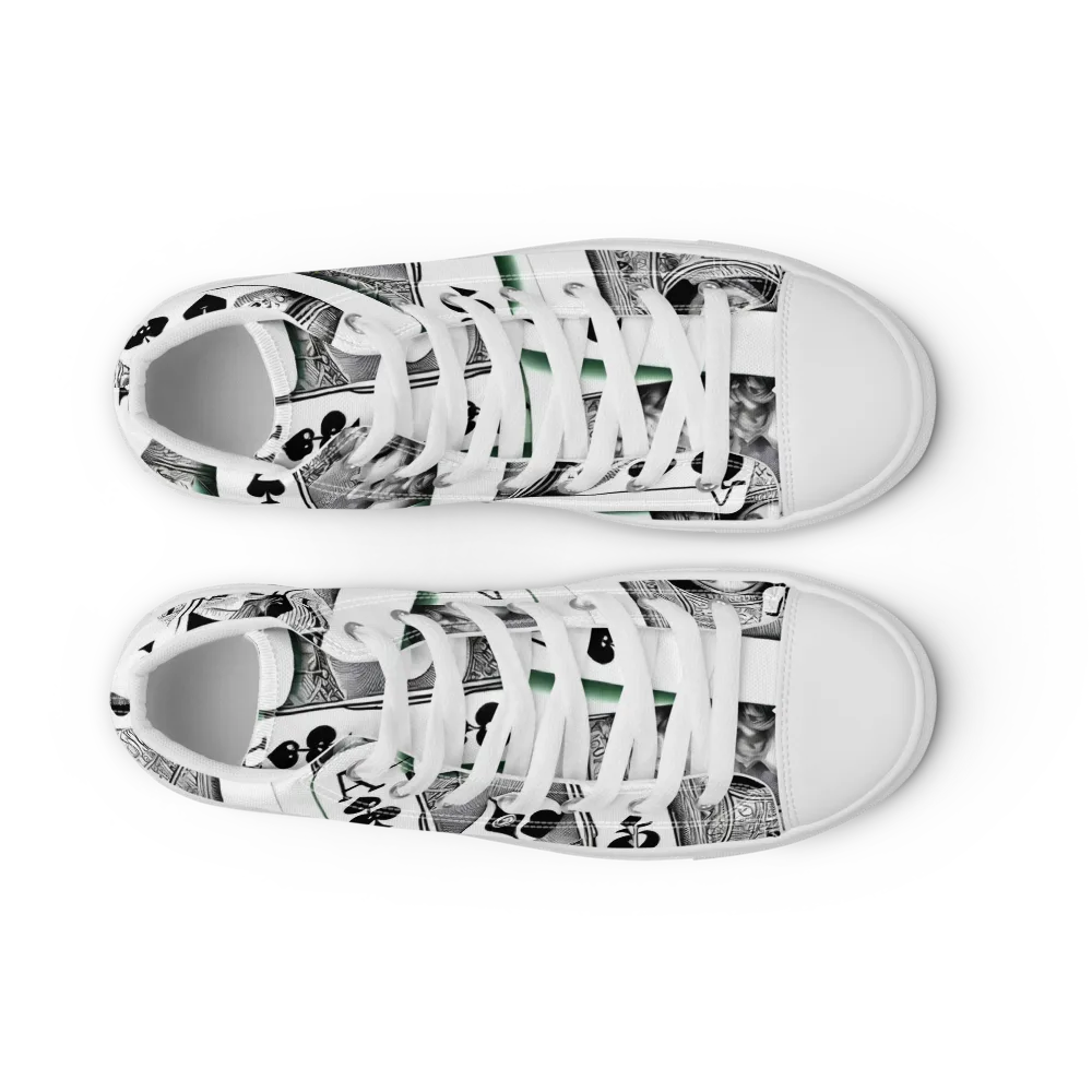 Intense, By Bunny Yeager on Women's High Top Canvas Shoes — Front