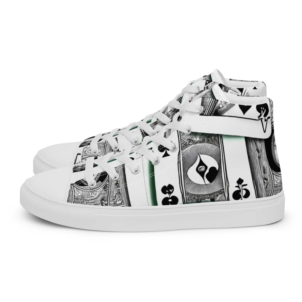 Intense, By Bunny Yeager on Women's High Top Canvas Shoes — Left