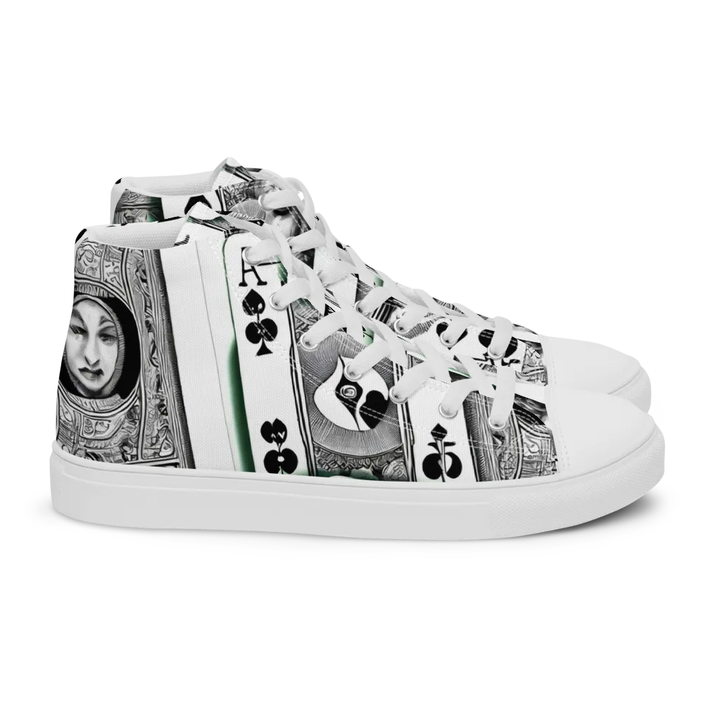 Intense, By Bunny Yeager on Women's High Top Canvas Shoes — Right