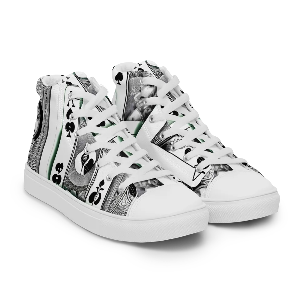 Intense, By Bunny Yeager on Women's High Top Canvas Shoes — Right Front