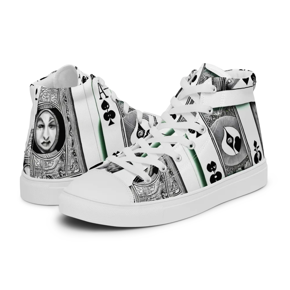 Intense, By Bunny Yeager on Women's High Top Canvas Shoes — Left