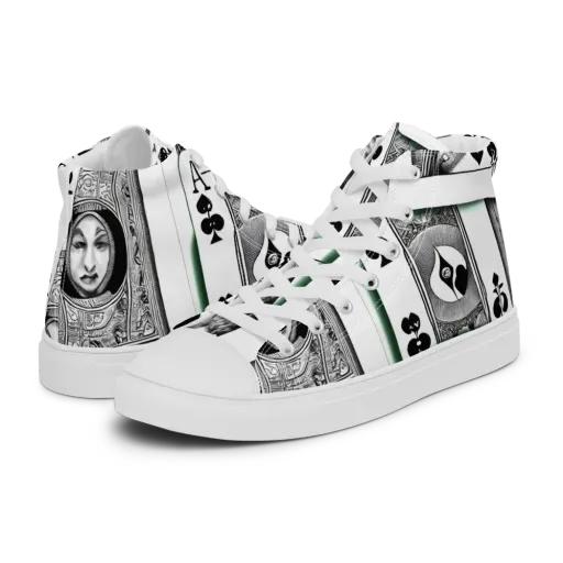Intense, By Bunny Yeager on a Women's High Top Canvas Shoes