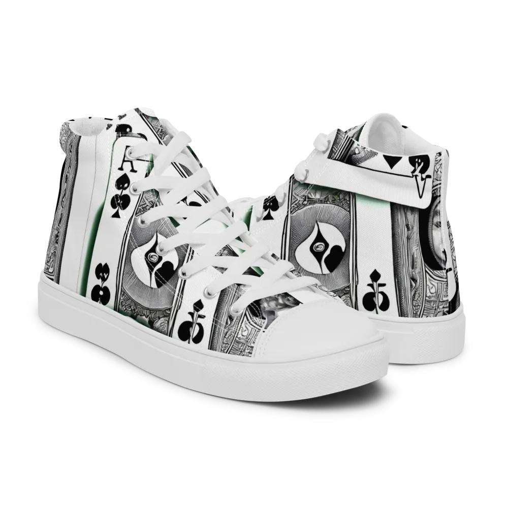Intense, By Bunny Yeager on Women's High Top Canvas Shoes — Right