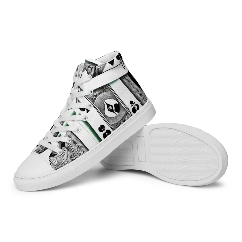 Intense, By Bunny Yeager on Women's High Top Canvas Shoes — Left