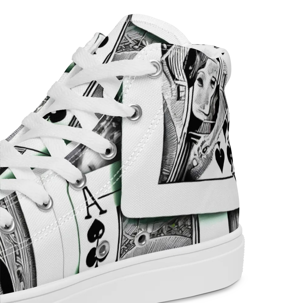 Intense, By Bunny Yeager on Women's High Top Canvas Shoes — Product details 2