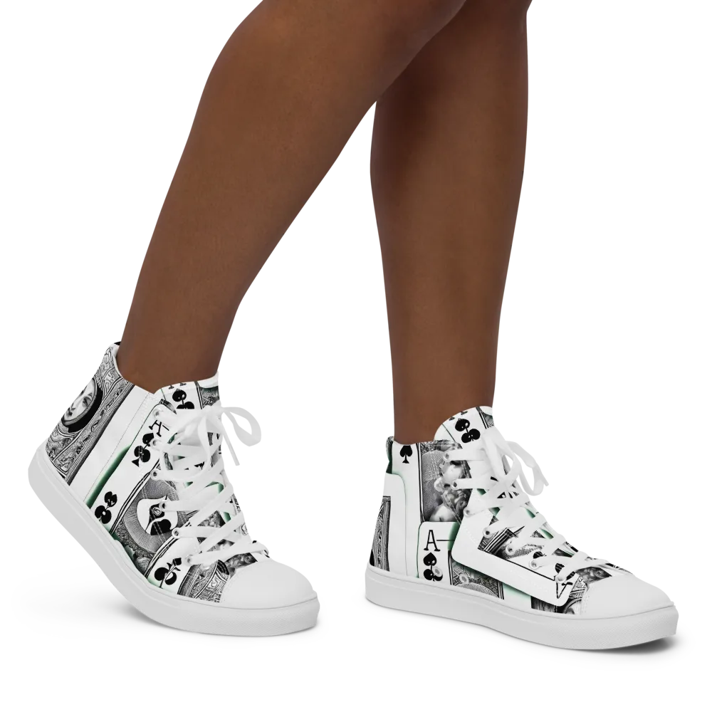 Intense, By Bunny Yeager on Women's High Top Canvas Shoes — Right