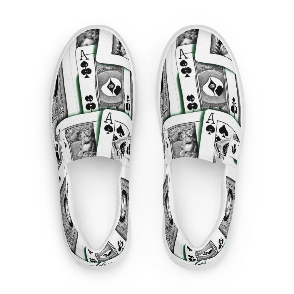 Intense, By Bunny Yeager on Men's Slip-On Canvas Shoes — Front