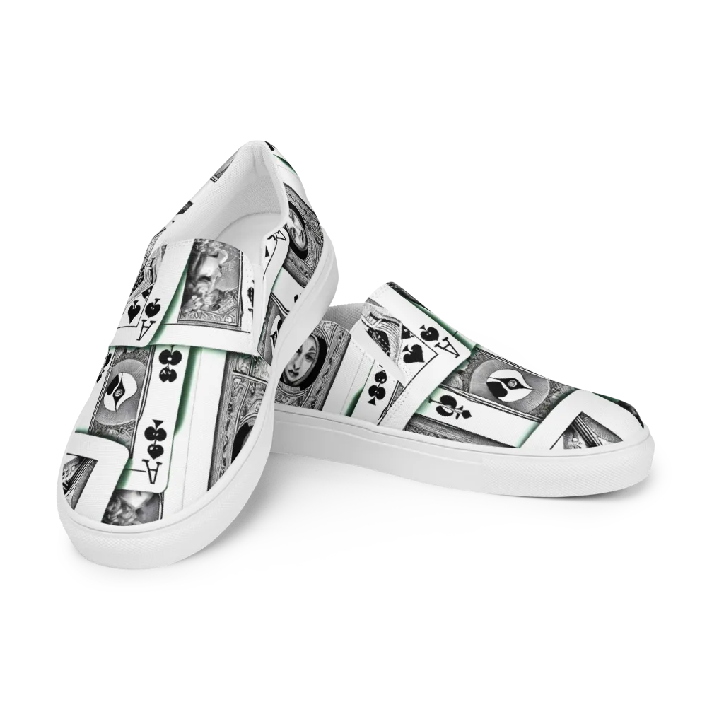 Intense, By Bunny Yeager on Men's Slip-On Canvas Shoes — Left Front