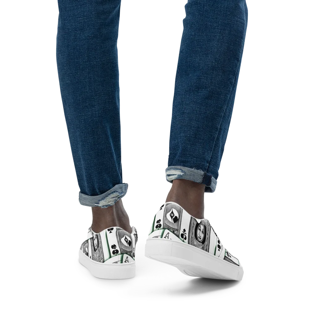Intense, By Bunny Yeager on Men's Slip-On Canvas Shoes — Back