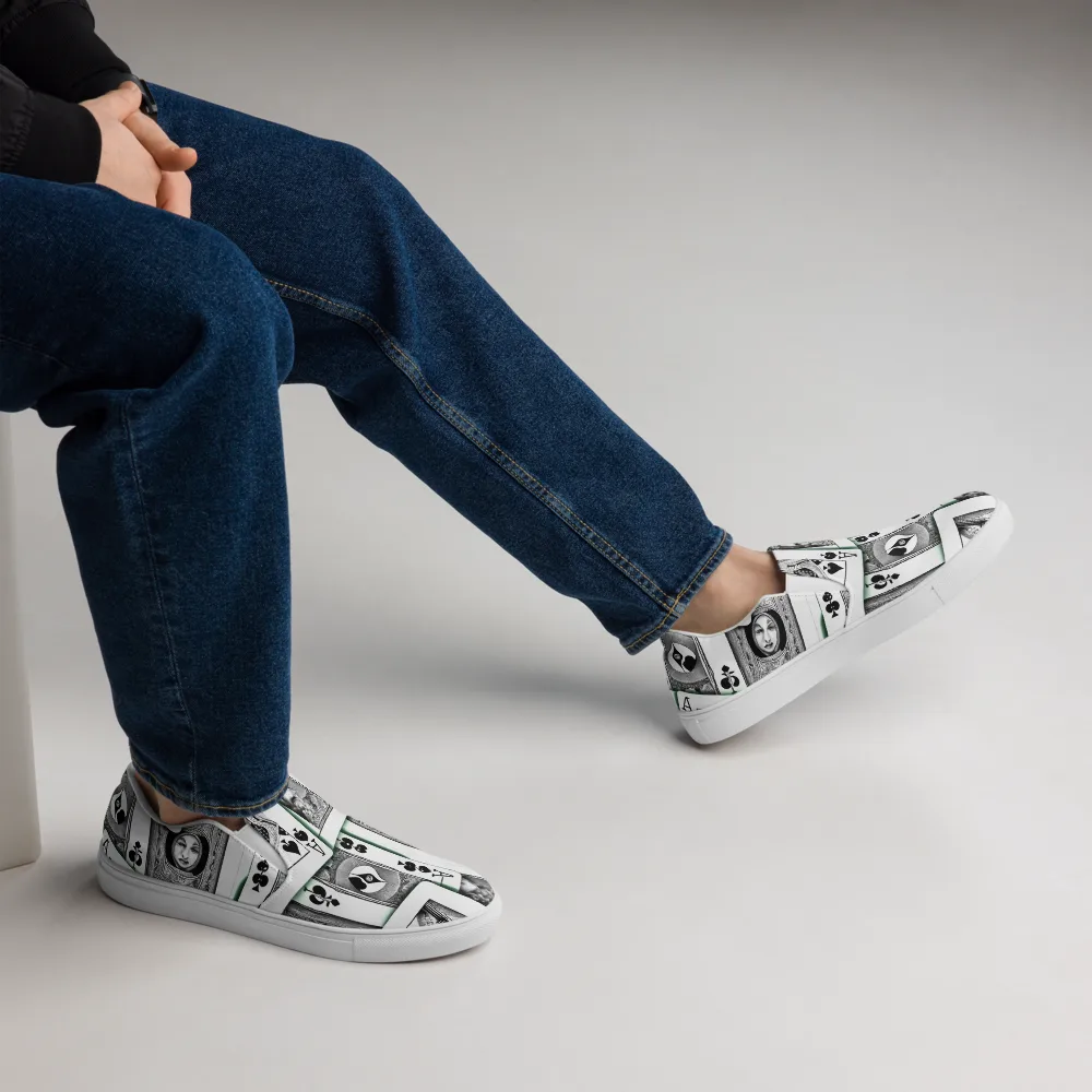 Intense, By Bunny Yeager on Men's Slip-On Canvas Shoes — Right