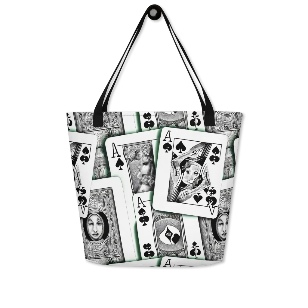 Intense, By Bunny Yeager on Large Tote Bag W/ Pocket — Front