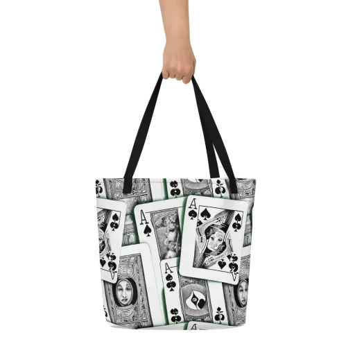 Intense, By Bunny Yeager on a Large Tote Bag W/ Pocket