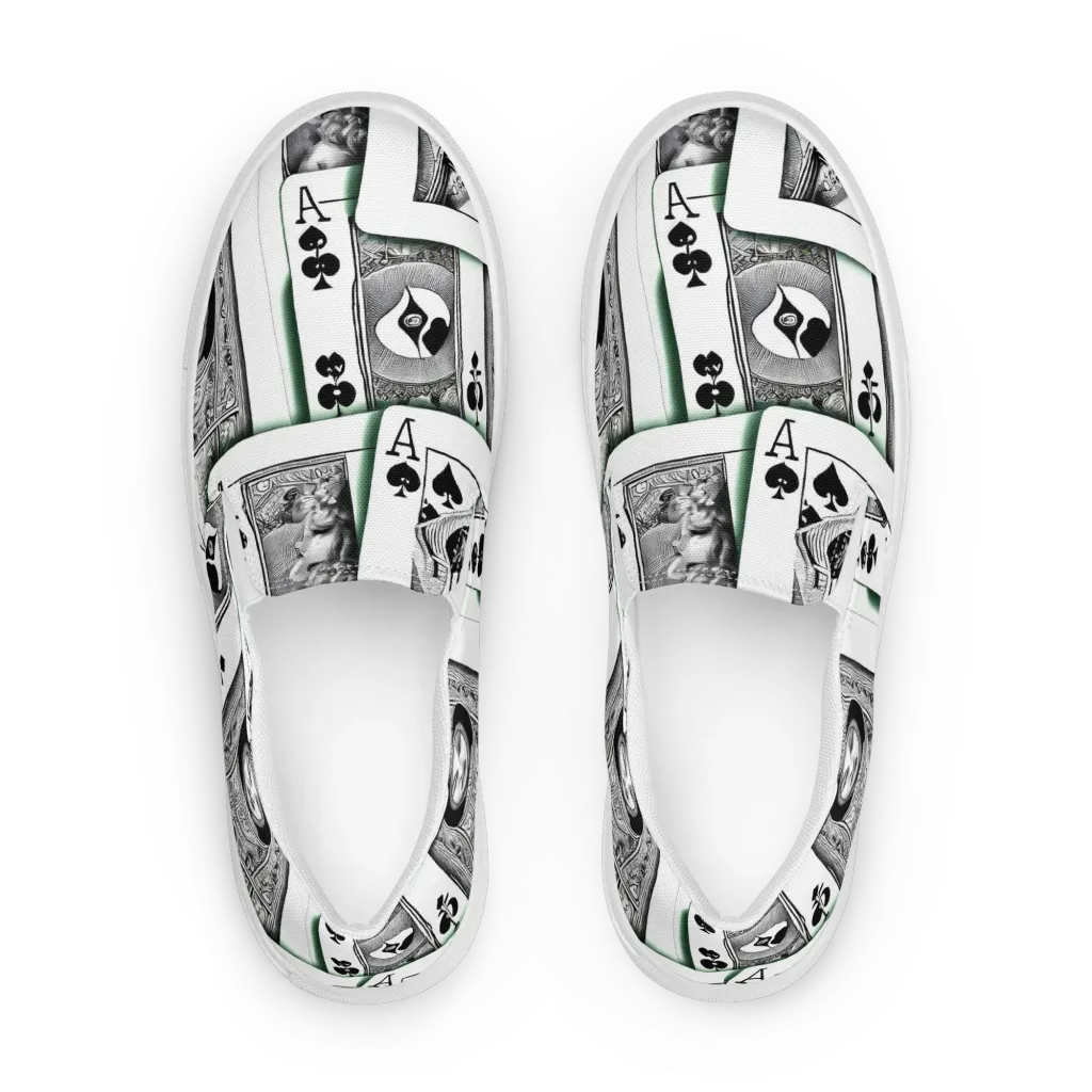 Intense, By Bunny Yeager on Women's Slip-On Canvas Shoes — Front