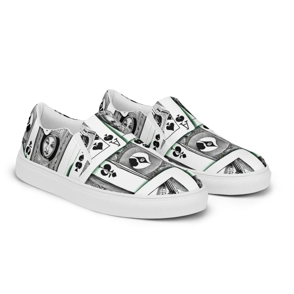 Intense, By Bunny Yeager on Women's Slip-On Canvas Shoes — Right Front