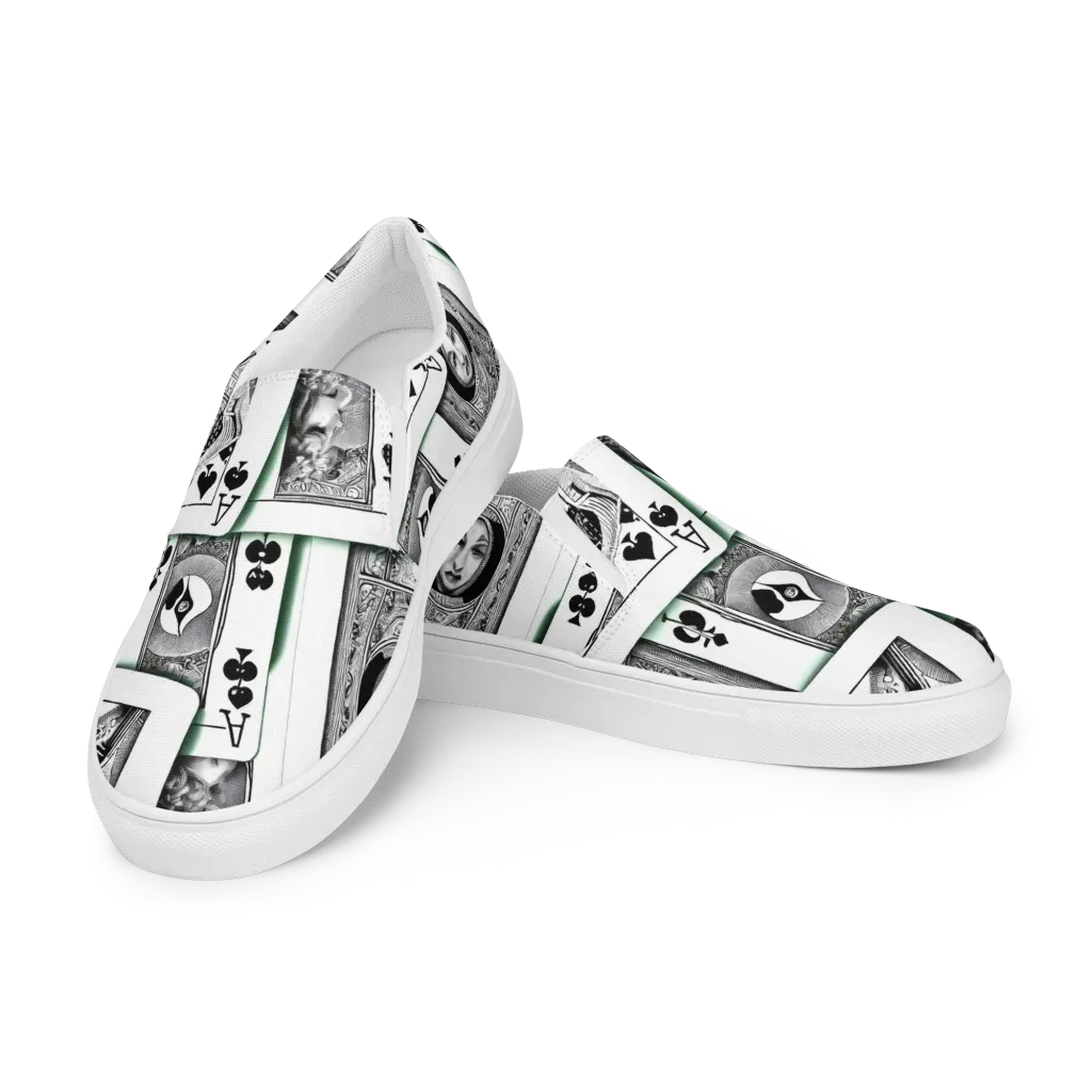 Intense, By Bunny Yeager on Women's Slip-On Canvas Shoes — Left Front