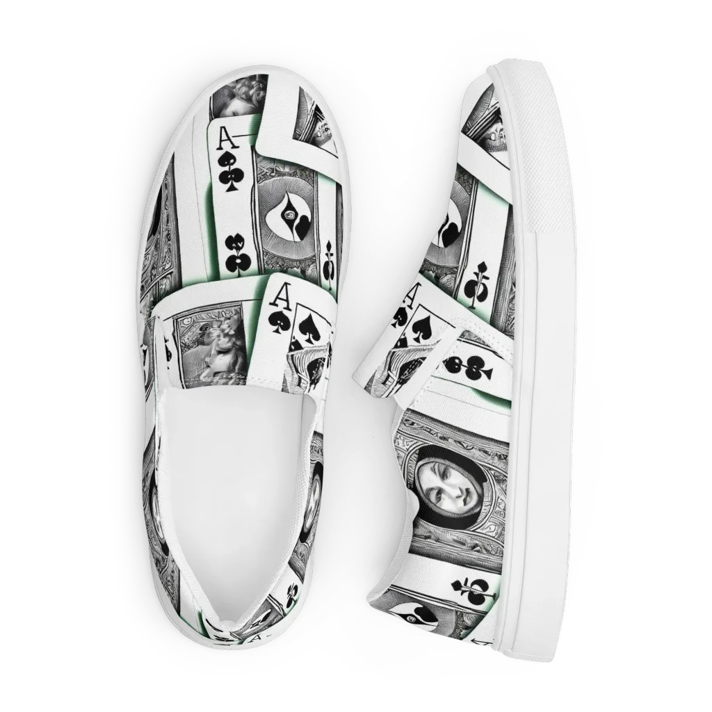 Intense, By Bunny Yeager on Women's Slip-On Canvas Shoes — Front