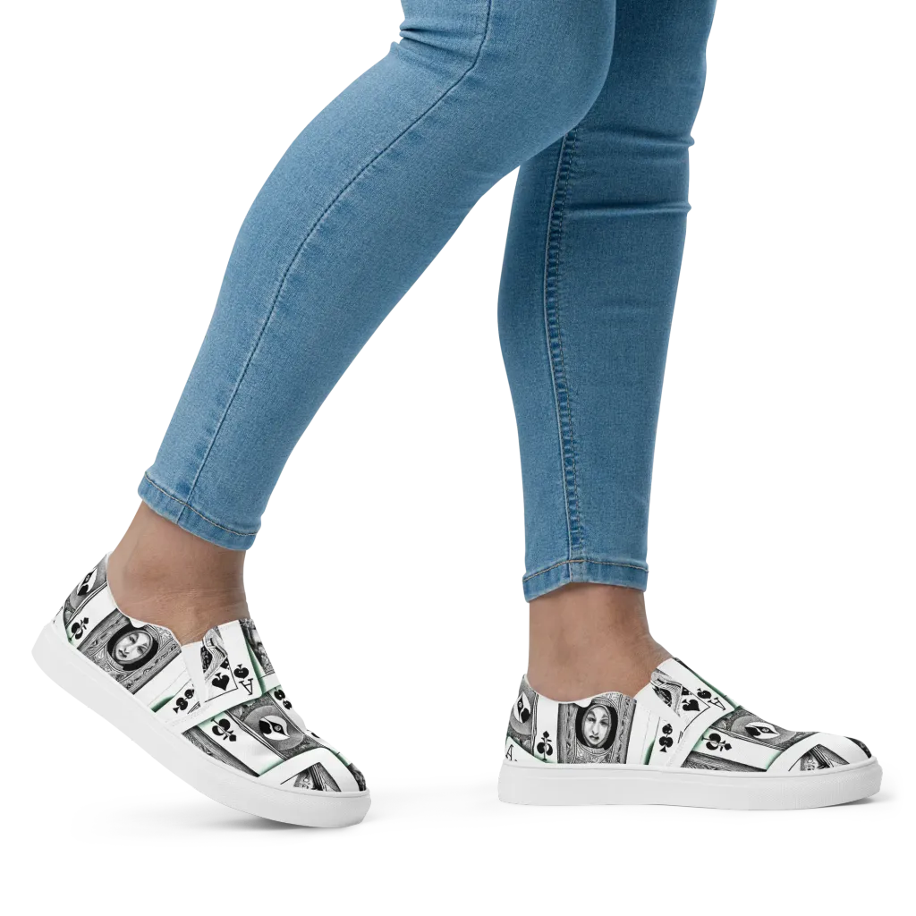 Intense, By Bunny Yeager on Women's Slip-On Canvas Shoes — Right