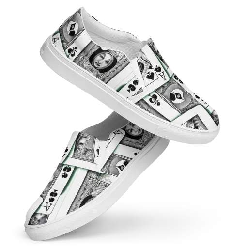 Intense, By Bunny Yeager on a Women's Slip-On Canvas Shoes