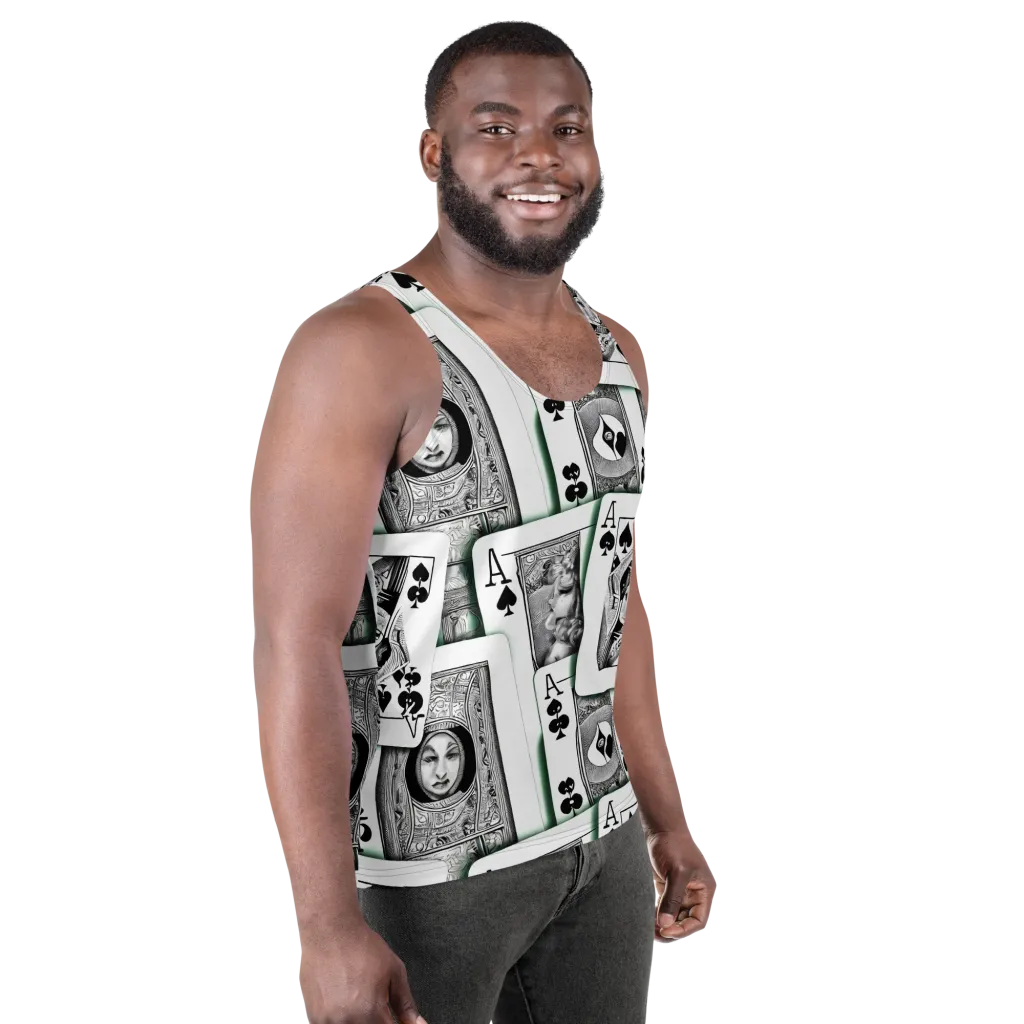 Intense, By Bunny Yeager on Men's Tank Top — Right Front