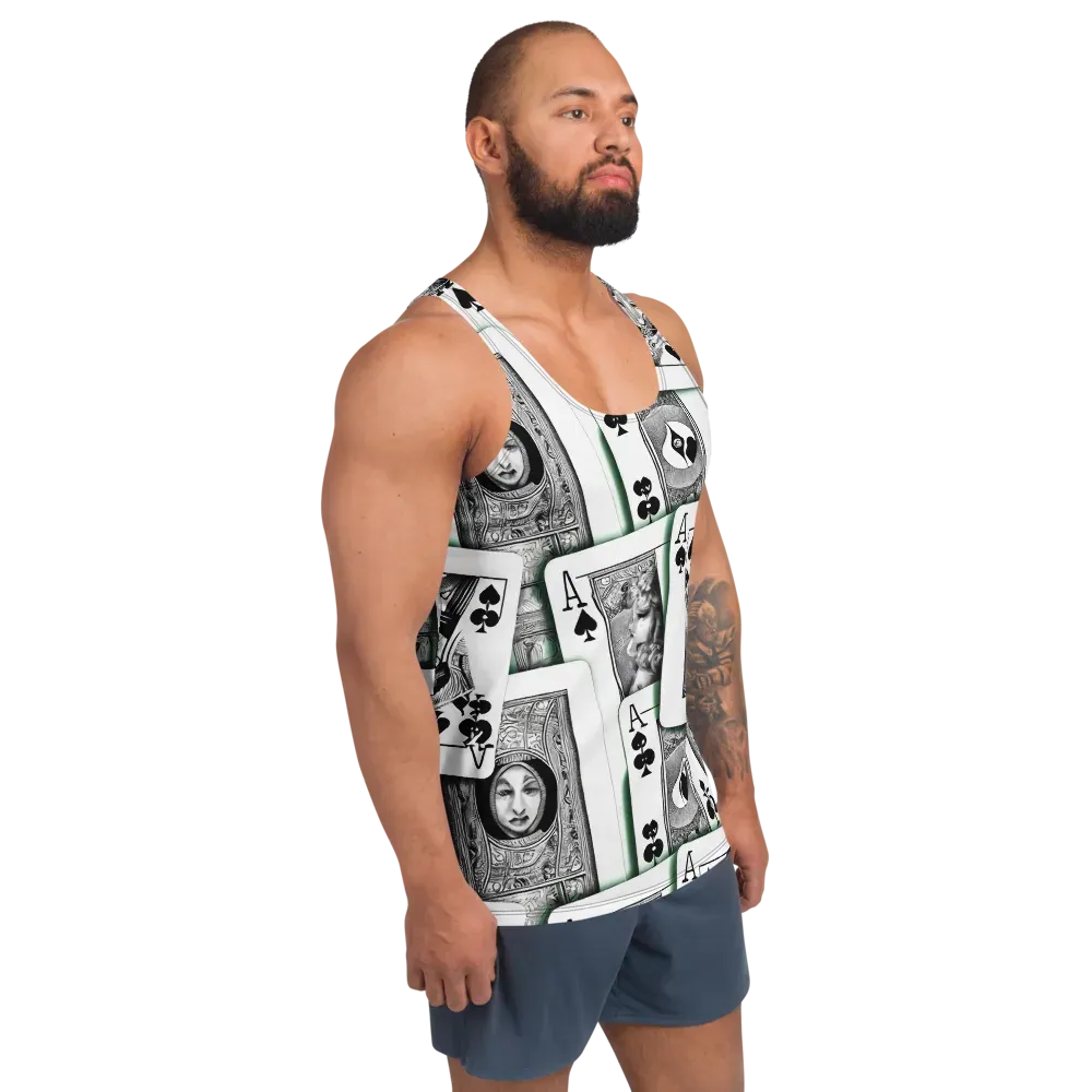 Intense, By Bunny Yeager on Men's Tank Top — Right Front