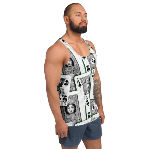 Intense, By Bunny Yeager on a Men's Tank Top
