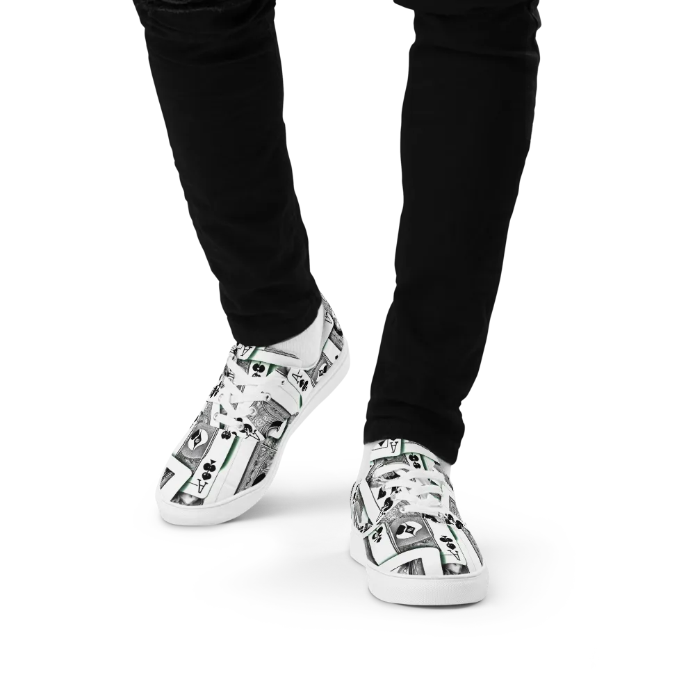 Intense, By Bunny Yeager on Men's Lace-Up Canvas Shoes — Front