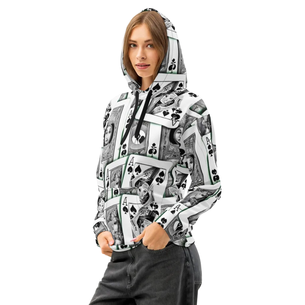 Intense, By Bunny Yeager on Cotton Hoodie — Left Front