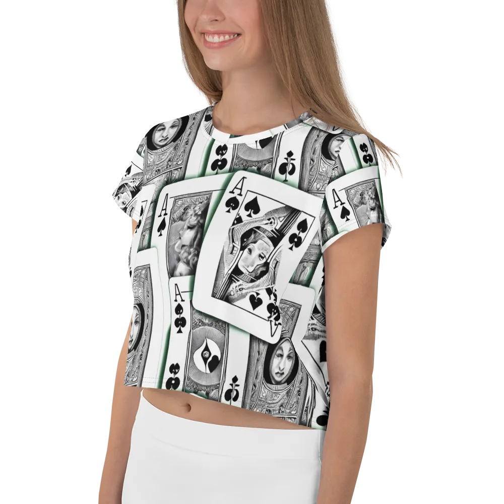 Intense, By Bunny Yeager on Crop Tee — Left