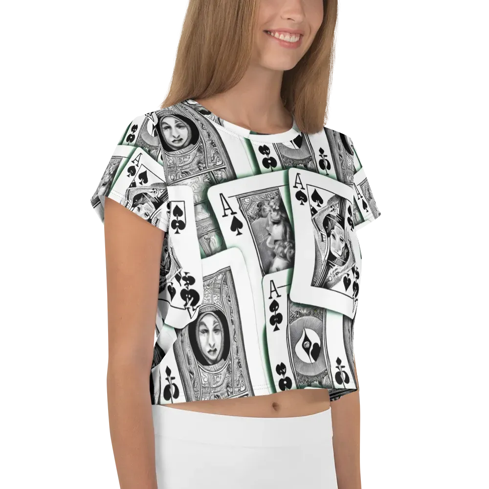 Intense, By Bunny Yeager on Crop Tee — Right