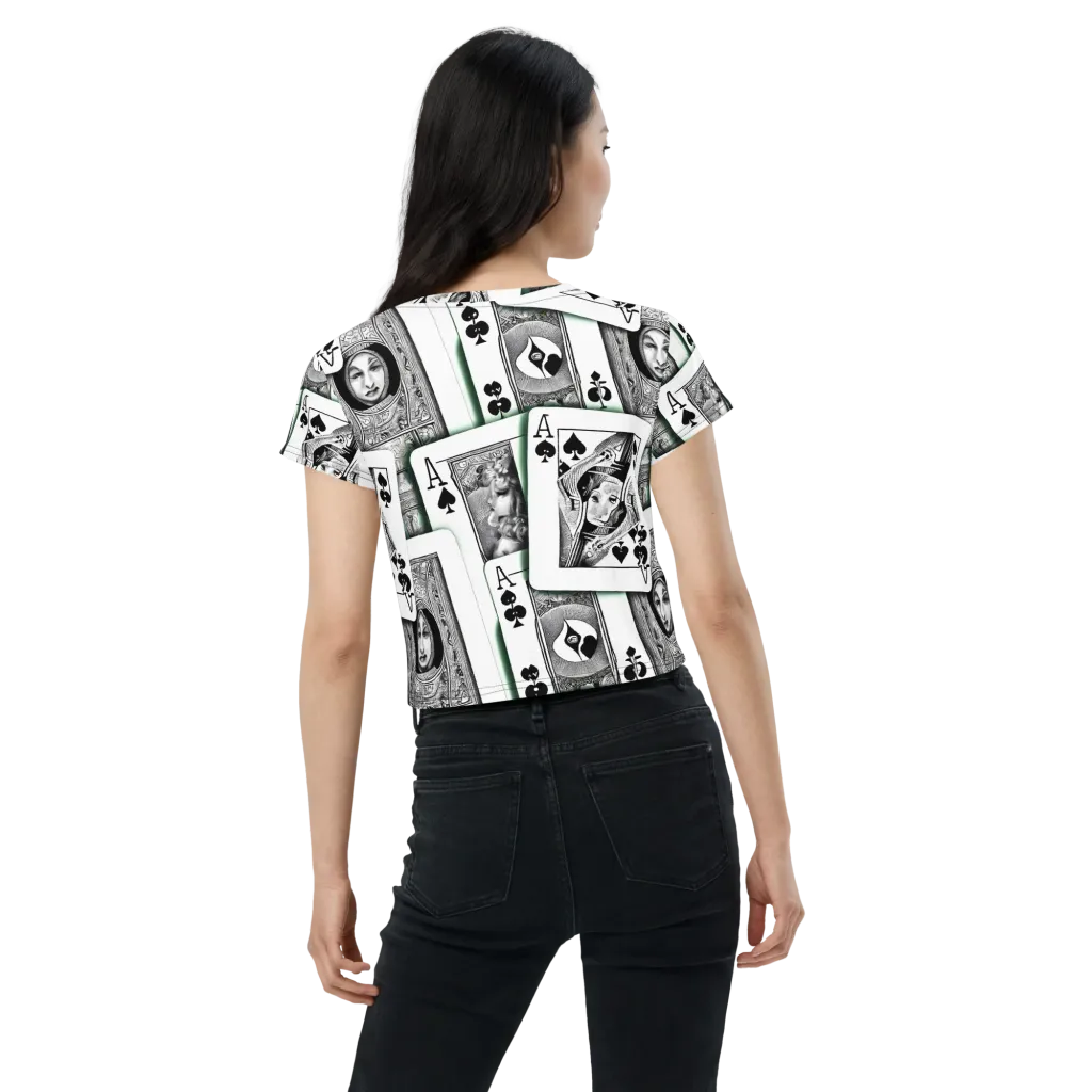 Intense, By Bunny Yeager on Crop Tee — Back