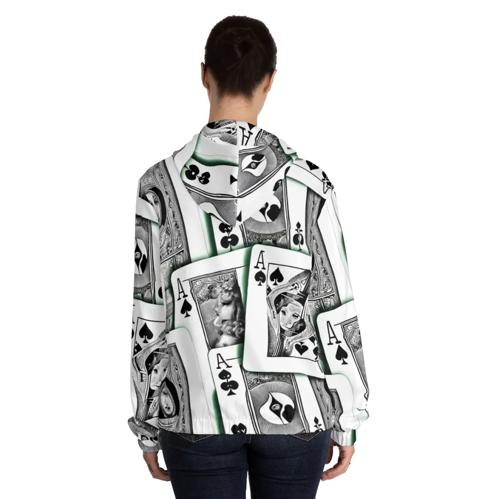 Intense, By Bunny Yeager on Women's Full-Zip Hoodie — Back On Person