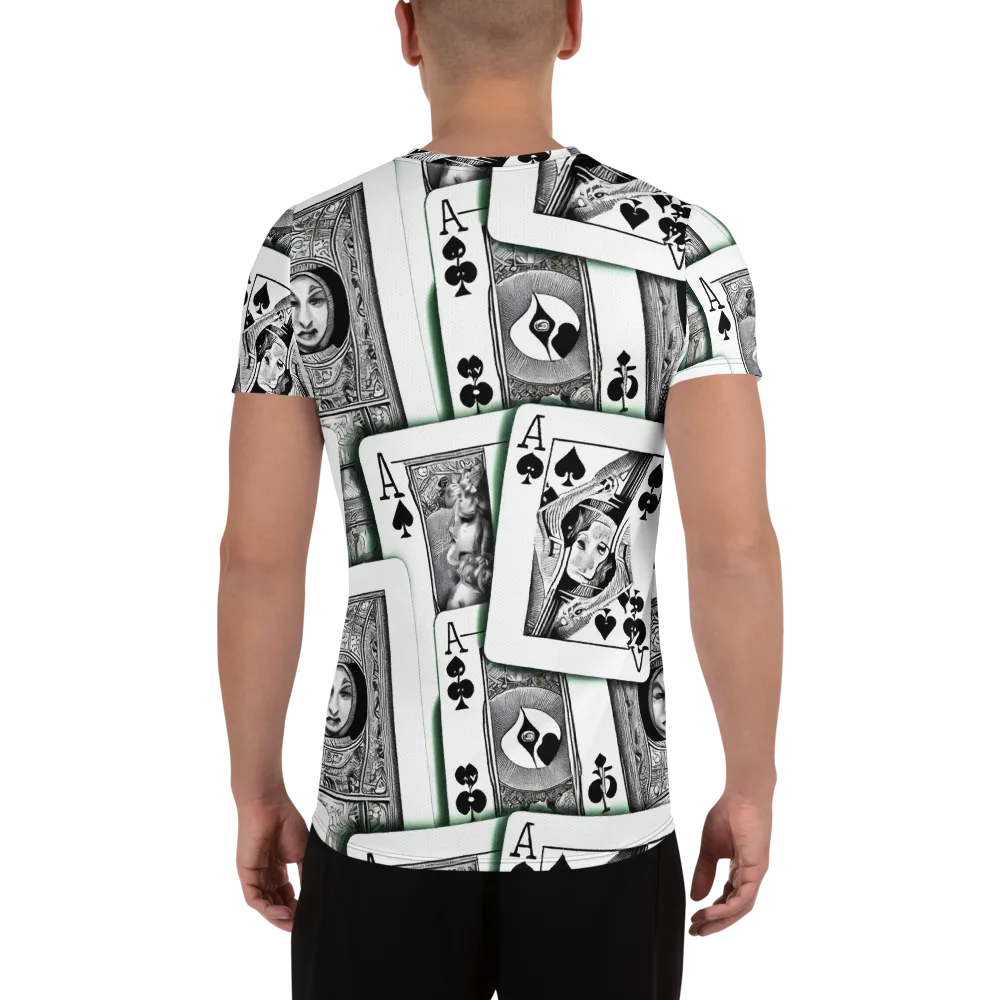 Intense, By Bunny Yeager on Men's Athletic T-Shirt — Back