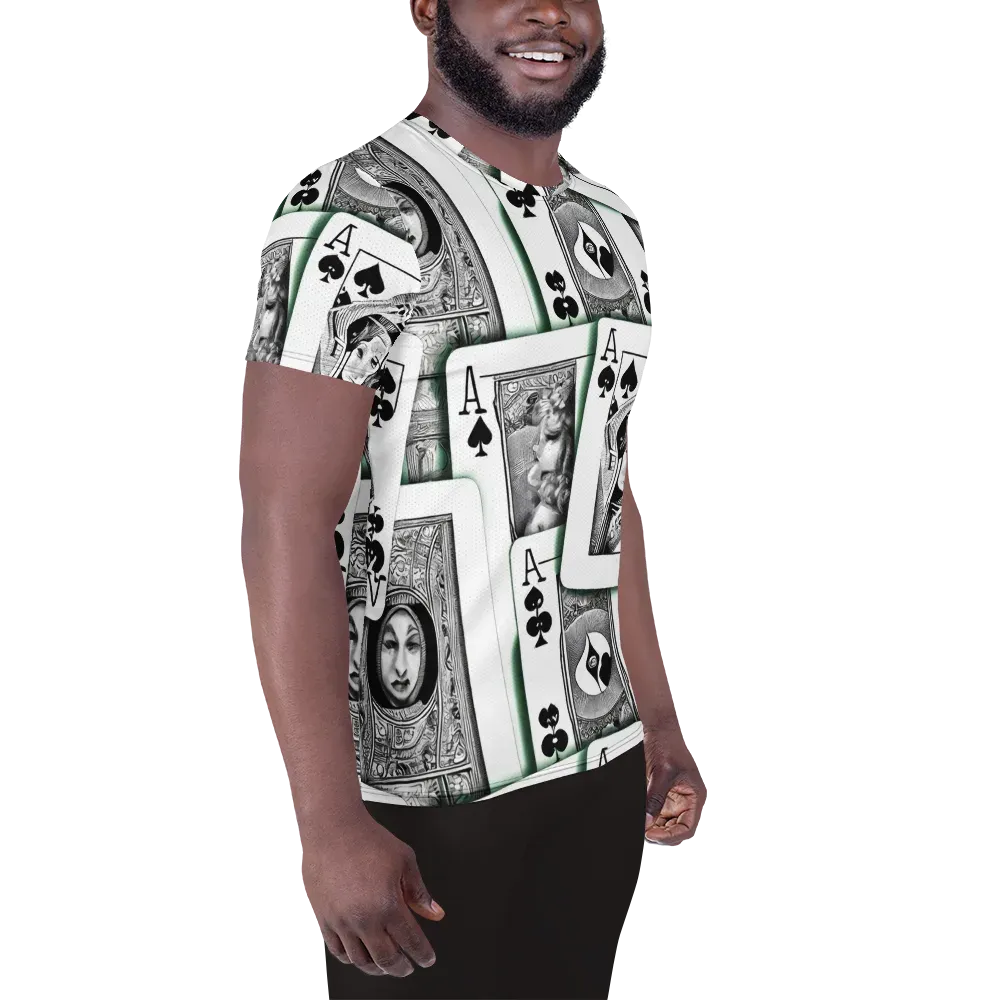 Intense, By Bunny Yeager on Men's Athletic T-Shirt — Right